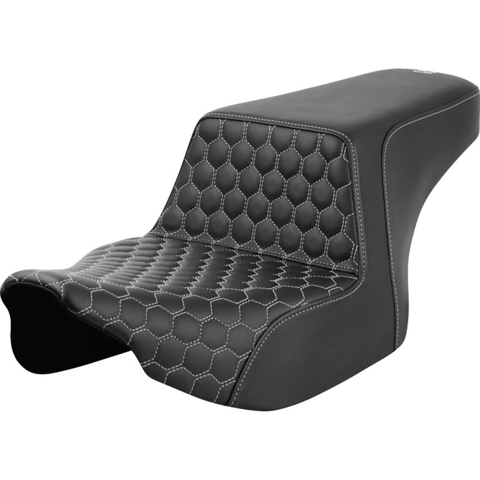 Saddlemen 823-07-17705 Step-Up HC Seat - Silver Stitching