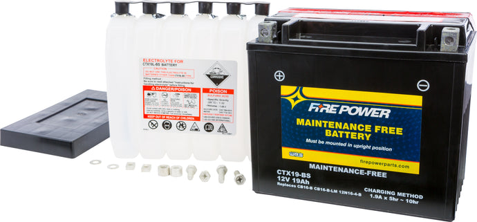 Fire Power CTX19-BS Maintenance Free Sealed Battery