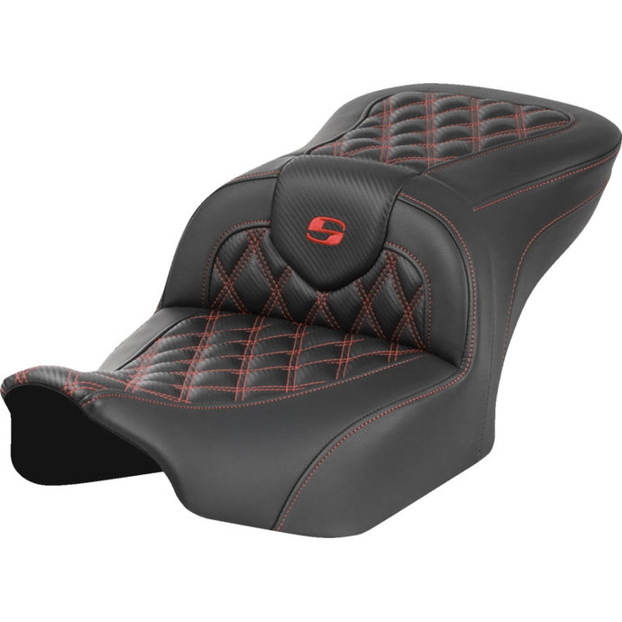 Saddlemen 823-07-20604 Roadsofa CF LS Seat without Backrest - Red Stitching