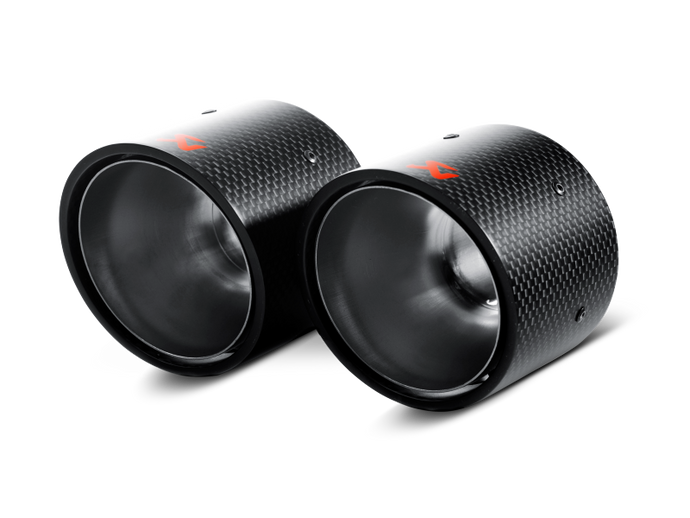 Akrapovic TP-MINR56/57-CA AKR Tail Pipe Set - Carbon