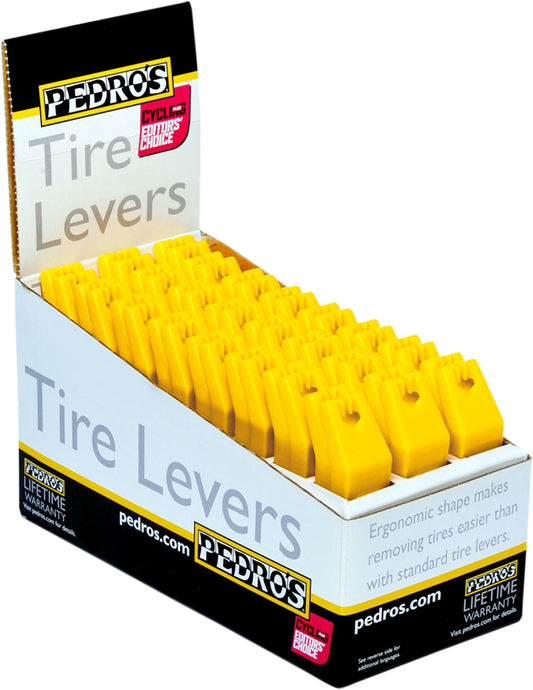 Pedros 6400099 Tire Levers - Yellow - 24 Pack Display
