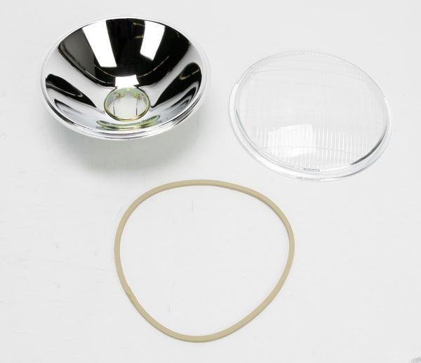 Drag Specialties 2001-0055 Headlight Glass for Custom 6 1/2in Bottom-Mount Headlight Assembly