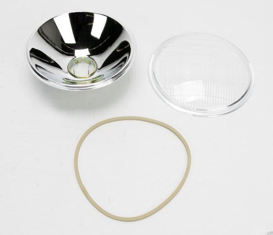 Drag Specialties 2001-0055 Headlight Glass for Custom 6 1/2in Bottom-Mount Headlight Assembly