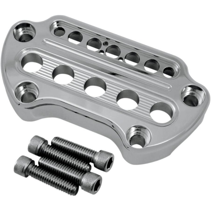 Joker Machine 10-306C Indicator Light Handlebar Clamps - Chrome Plated Finish