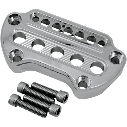 Joker Machine 10-306C Indicator Light Handlebar Clamps - Chrome Plated Finish