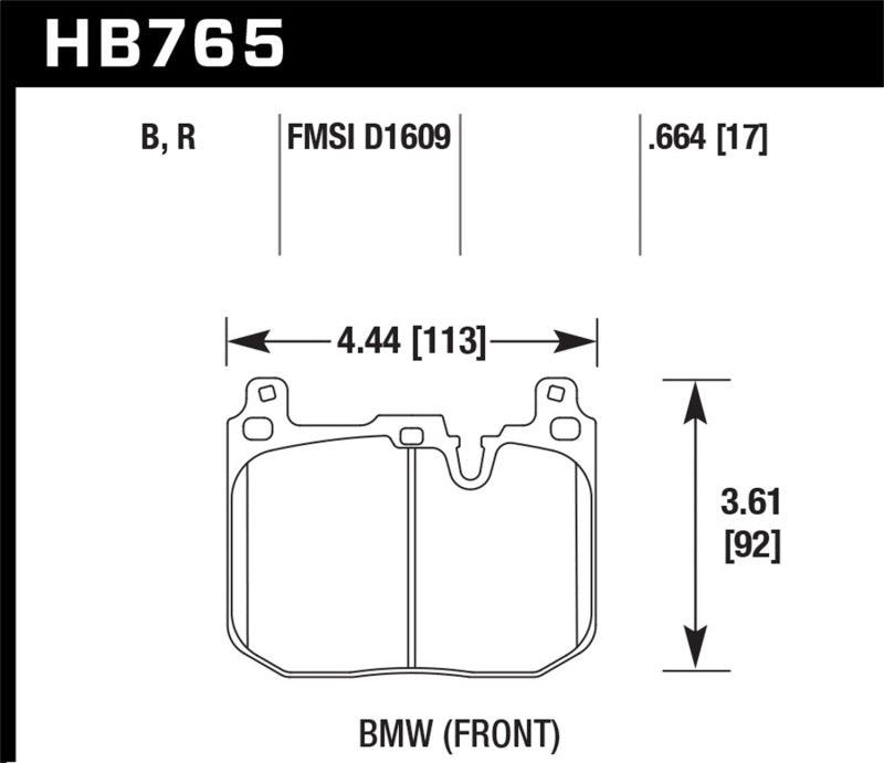 Load image into Gallery viewer, Hawk Performance HB765U.664 HAWK DTC-70 Brake Pad Sets
