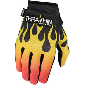 Thrashin Supply Company Stealth Flame Gloves Flame Yellow