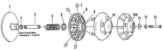 Comet 209946A Fixed Face with Stem and Spacer Kit for 94-C Clutch (4)