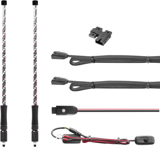 Xk Glow XK-WHIPC-ADV 2ND GEN LED Dual Whip Light Kit - 32in.