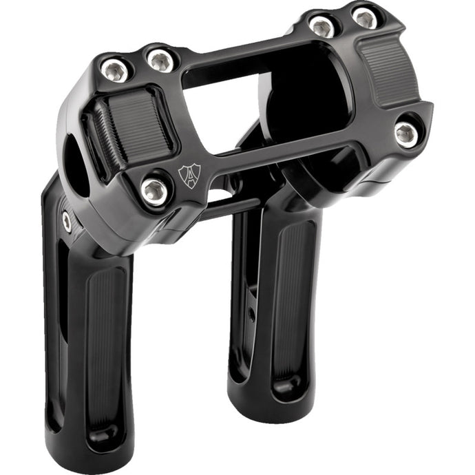Arlen Ness 520-055 Method Kickback Handlebar Risers with Softail Gauge Cutouts - 7in.