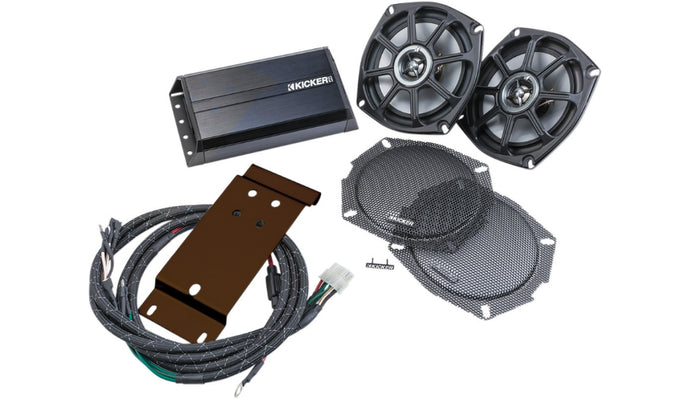 Kicker 46HDT96 Coaxial Speaker/Amp Tour-Pak Kit - 5-1/4in.
