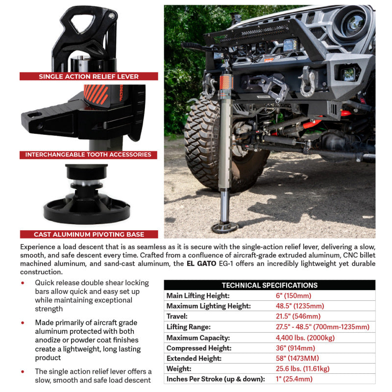 Load image into Gallery viewer, Go Rhino XG-RJ50010B GOR Xventure Gear El Gato Jack
