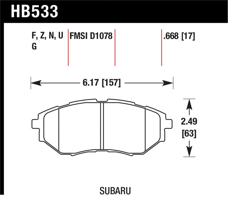 Load image into Gallery viewer, Hawk Performance HB533B.668 HAWK HPS 5.0 Brake Pad Sets
