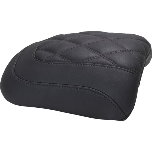 Mustang 88611 Double Diamond Padded Passenger Seat Cowl - Black/Black Stitching