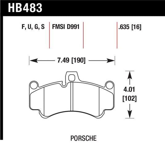 Hawk Performance HB483G.635 HAWK DTC-60 Brake Pad Sets