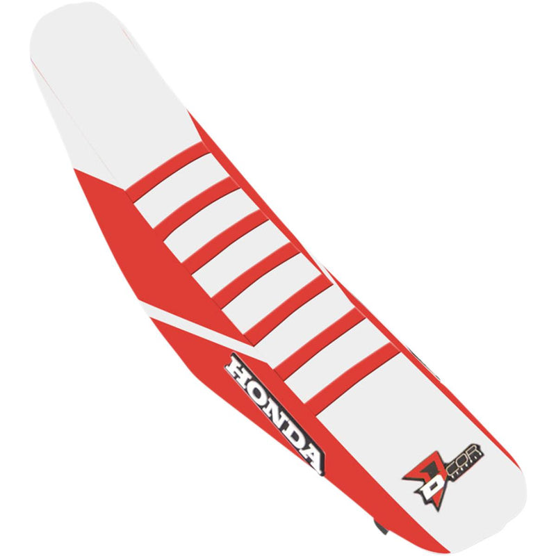 DCOR 30-10-476 Factory Reinforced Seat Cover - Red Sides/White Top with Red Ribs (2020 Geico)