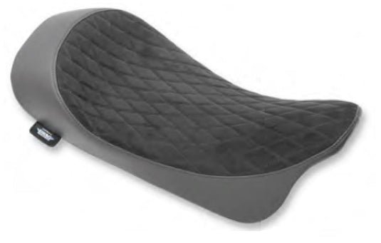 Drag Specialties 0801-1039 Low Profile Solo Seat - Faux Suede Diamond Stitch