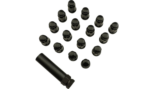 Moose Utility SPMO3807BL4 Lug Nut - Splined - 12 mm x 1.50 - Black - 16pk.