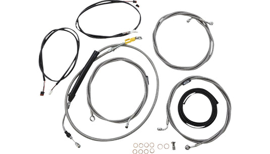 La Choppers LA-8058KT3-13 Complete Plug and Play Cable Kit - 12in.-14in. - ABS - Stainless