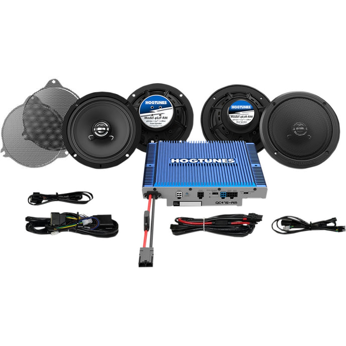 Hogtunes QC ULTRA 4-RM 300-watt Amp/G4 Front and Rear Speaker Kit