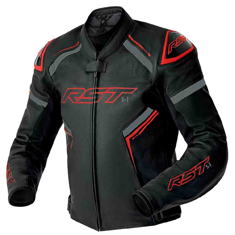 Load image into Gallery viewer, Rst S1 D30 Leather Jacket (XXX-Large, Black/Gray/Red)
