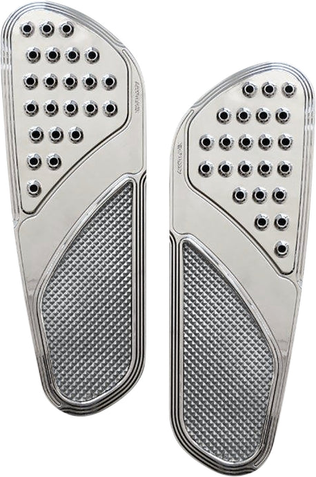 Accutronix FBF01-KDVC Drilled Original Front Floorboards - Vintage - Chrome Knurled