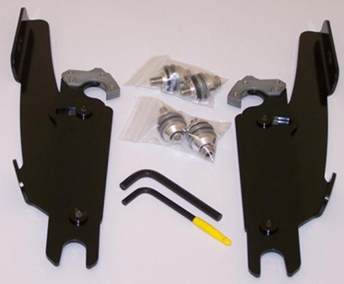 Memphis Shades MEB8982 Trigger-Lock Mount Kit for Batwing Fairing and Fats/Slim Windshields - Black