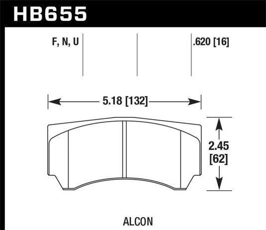 Hawk Performance HB655B.620 HAWK HPS 5.0 Brake Pad Sets