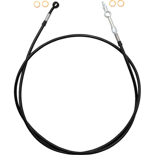 Fat Baggers, Inc. 120067-B EZ Install Full Length Brake Line Kit - 67in. - Black