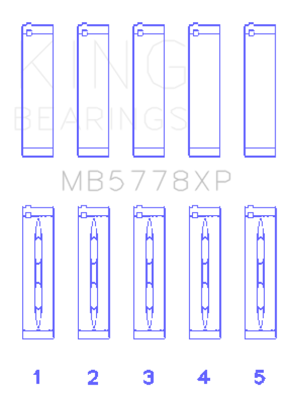 Load image into Gallery viewer, King Engine Bearings MB5778XP KING Performance Main Bearings
