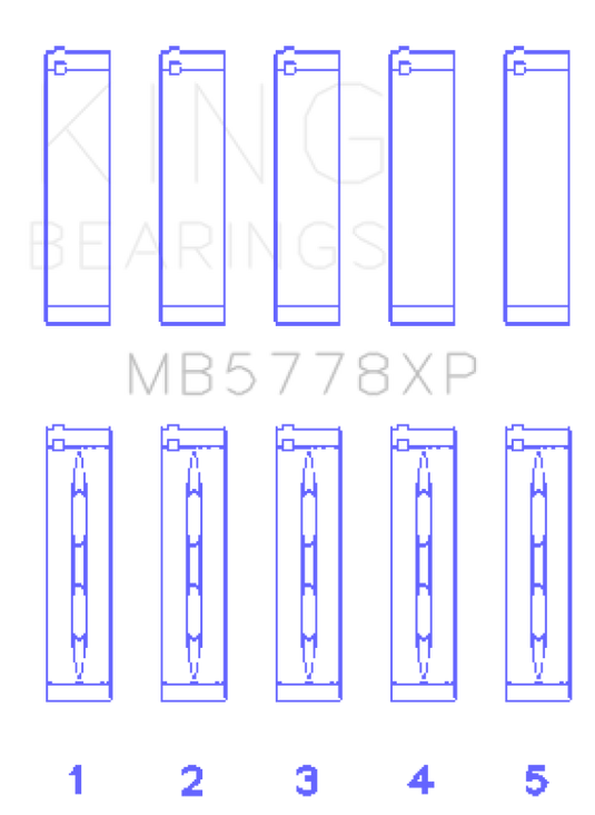 King Engine Bearings MB5778XP KING Performance Main Bearings