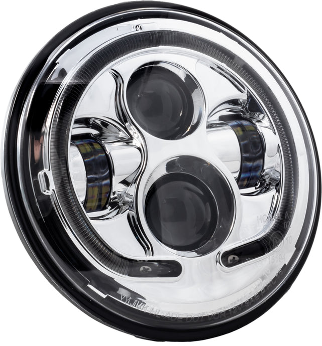 Letric Lighting Co. LLC-ILHP-7C 7in. Premium LED Headlight with Full-HALO For Indian - Chrome