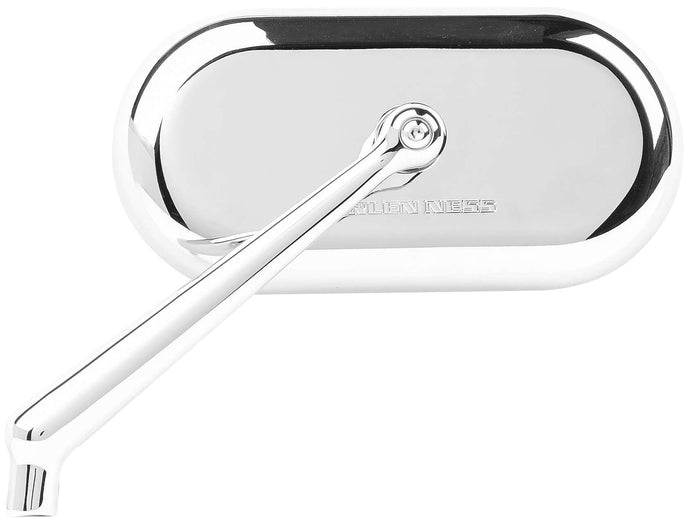Arlen Ness 13-173 Forged Oval Short Stem Billet Mirror - Right - Chrome