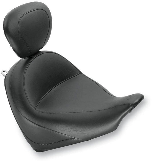Mustang 79628 Wide Touring Solo Seat with Driver Backrest - Vintage