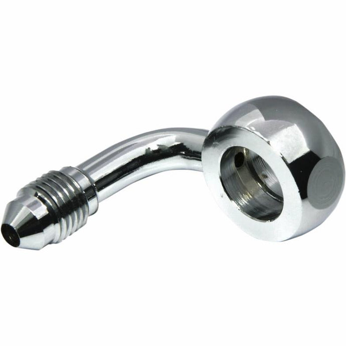 Magnum 1703-56 7/16in. Banjo X AN-3 Brake Line Fitting - 90 Deg. - Chrome