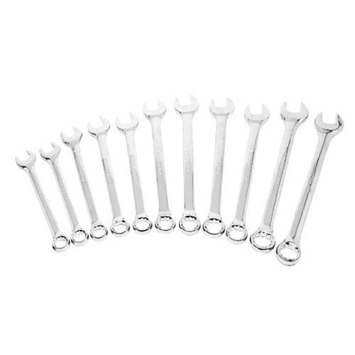 Performance Tools W1061 11 Piece Full Polish Combination Wrench Set - Sae