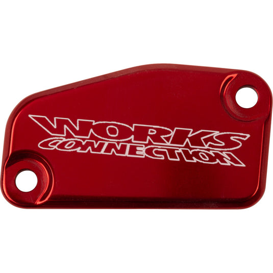 Works Connection 21-081 Anodized Billet Aluminum Front Brake Reservoir Cover - Red
