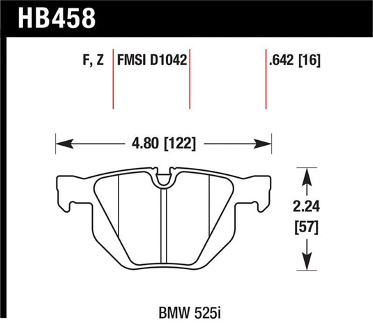 Hawk Performance HB458Z.642 HAWK Ceramic Brake Pad Sets
