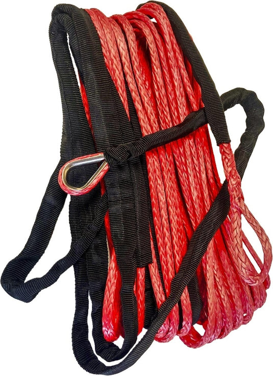 Open Trail 700-2150 Synthetic Winch Rope - Red - 50ft. x 1/4in.