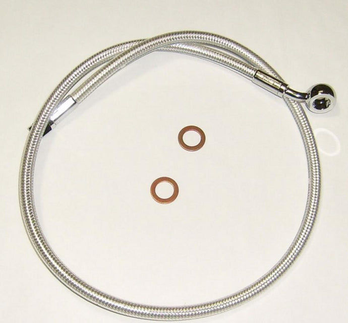Magnum AS37125 Sterling Chromite II Designer Series ABS Front Upper Brake Line Kit - 10mm,35deg. Banjo - 25in.