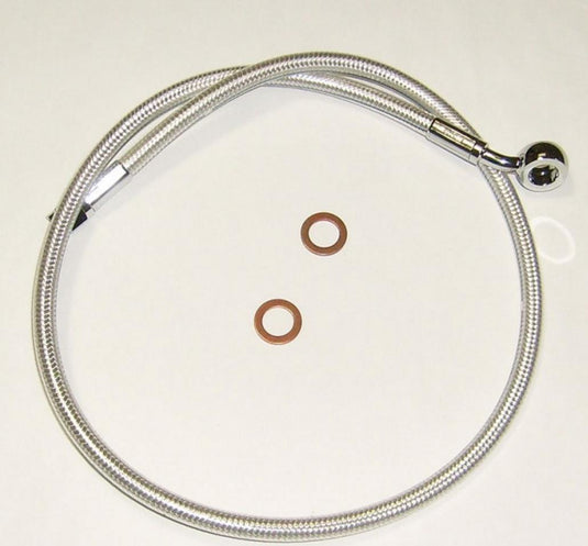 Magnum AS37125 Sterling Chromite II Designer Series ABS Front Upper Brake Line Kit - 10mm,35deg. Banjo - 25in.