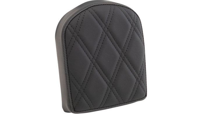 Drag Specialties 0822-0443 Backrest Pads For Square And Round Sissy Bars - Double Diamond - Black Stitch