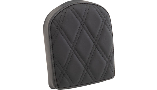Drag Specialties 0822-0443 Backrest Pads For Square And Round Sissy Bars - Double Diamond - Black Stitch