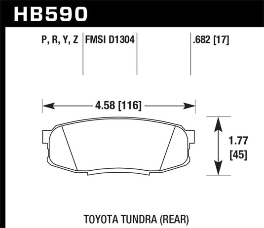 Hawk Performance HB590Y.682 HAWK LTS Brake Pads