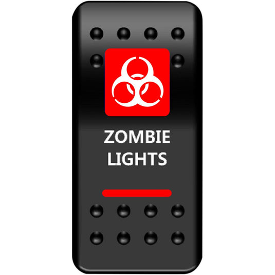 Moose Utility ZMB-PWR-R On/Off Rocker Switch - Zombie Lights - Red