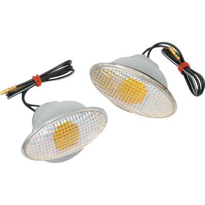 K&S Technologies 25-8279 Flush Mount Marker Lights - Flat Oval Large/Rainbow Lens - Single Filament