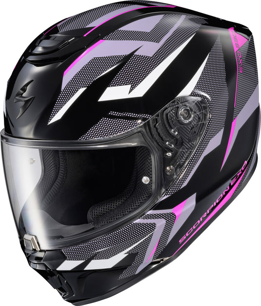 Scorpion EXO-R330 Saga Helmet (X-Small, Black/Pink/Purple)