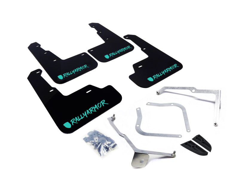 Load image into Gallery viewer, Rally Armor MF32-UR-BLK/TL-X RAL UR Blk Flap/Teal Logo

