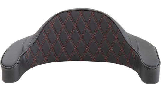 Drag Specialties 0822-0437 Tour Box Pad - Double diamond - Red Stitch
