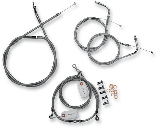 Baron Custom Accessories BA-8021KT-16 Stainless Cable and Line Kit (+16in.)